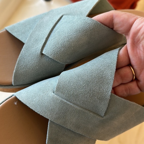 Sorel light blue platform sandals essentially new! - Picture 5 of 7